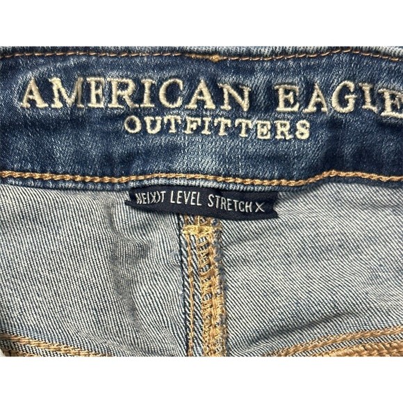 American Eagle Women Jeans Cut Off Next Level Stretch Shorts Inseam 4 Size 4 EUC - Picture 4 of 6
